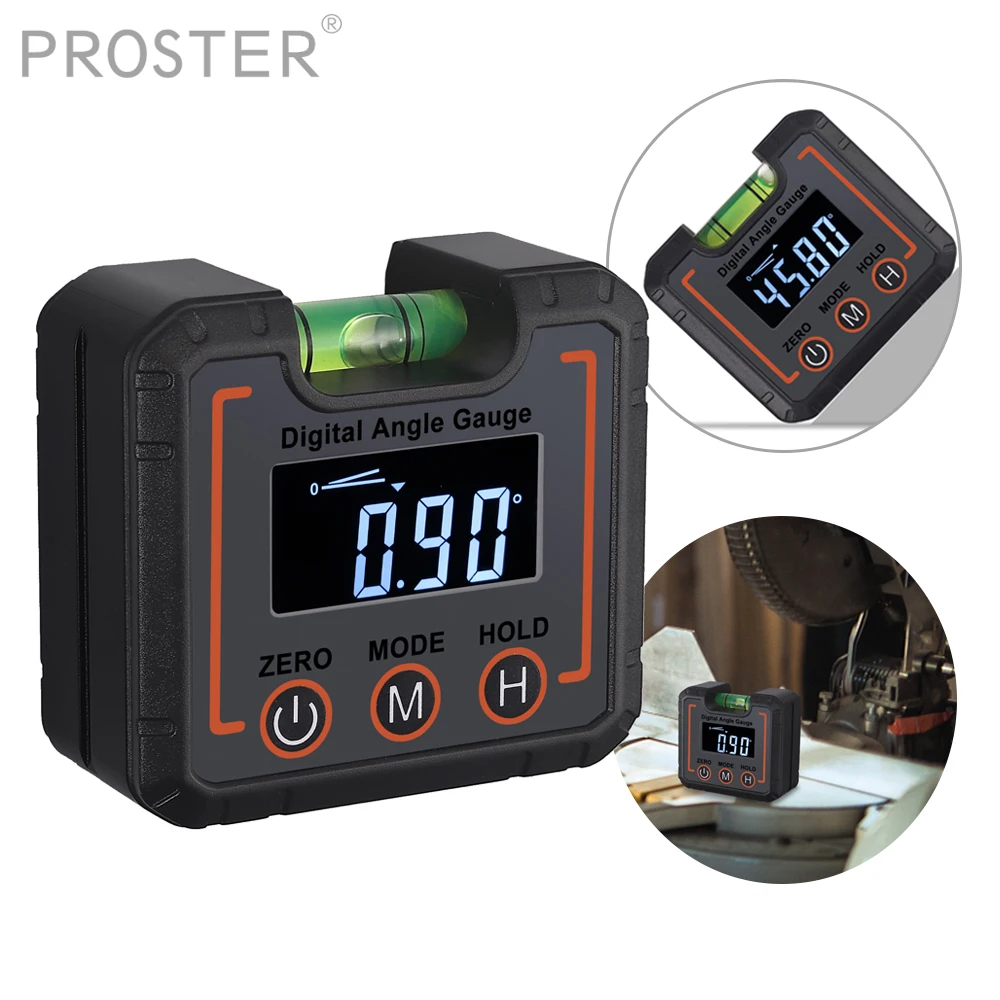 Digital Angle Gauge Level Box Protractor Finder Inclinometer with Magnetic Base VA LCD Screen Bubble Vial | Инструменты