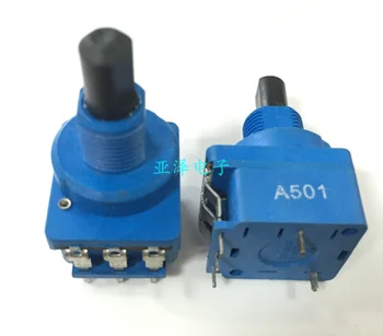 

Mono potentiometer with switch 500 ohm rotary switch A501 shaft length 17MM switch 10A