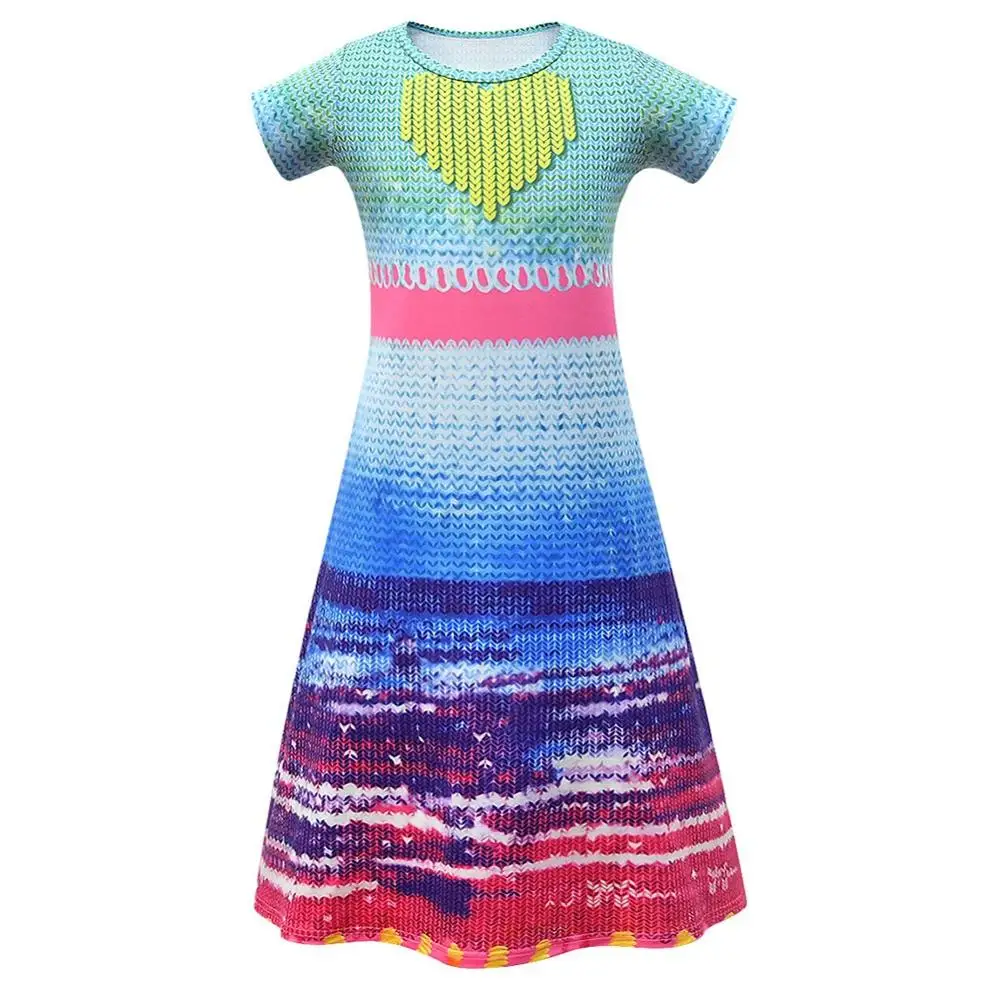 Платье Тролль 2 детские костюмы для девочек карнавальное детское платье одежда