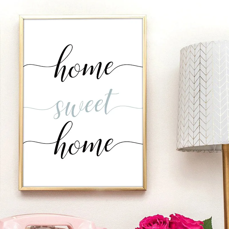 Nordic-Home-Sweet-Home-Quote-Poster-Canvas-Paintings-Rose-Flower-Wall-Art-Paintings-Pictures-for-Living (1)