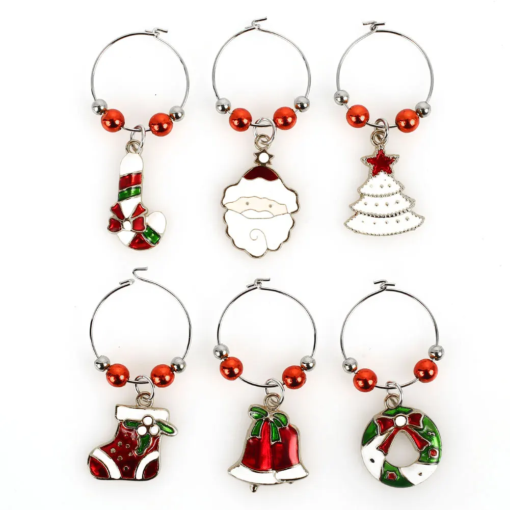 Beautiful Lovely Table 6PCS/Set Xmas Pendants Kitchen Christmas Decorations Alloy Accessory Party Festival New Year Gift