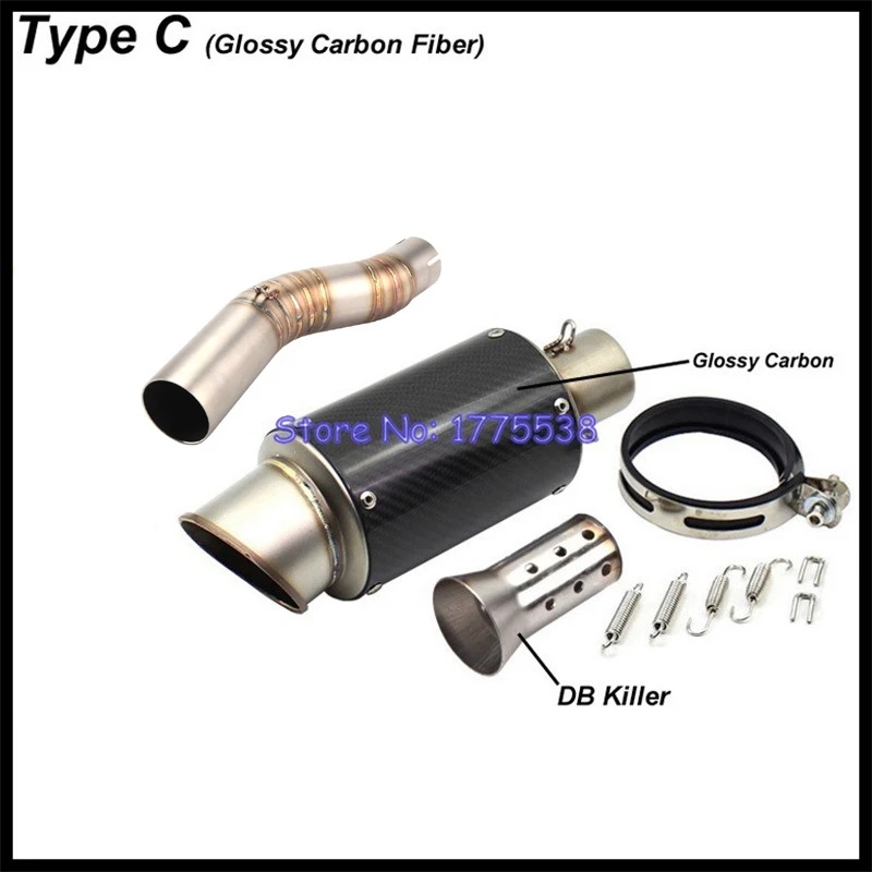 Motorcycle Exhaust Middle Link Pipe for Suzuki GSXR1000 GSX-R1000 2005 2006 with Carbon Fiber Exhaust Silencer Muffler Escape - Image 4