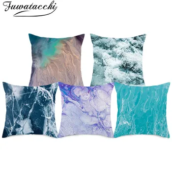 

Fuwatacchi Sky Ocean White Clouds Cushion Covers Abstract Landscape Pillow Cases For Home Sofa Decorative Colorful Pillows Cover