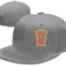 Мультяшная Мужская бейсболка с плоским козырьком Регулируемая Серая бейсболка