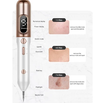 

Mole Removal Pen Skin Tag Remover Freckle Wart Laser Plasma USB Charging Skin Face Care Machine Salon Care Pen With Led Lighting