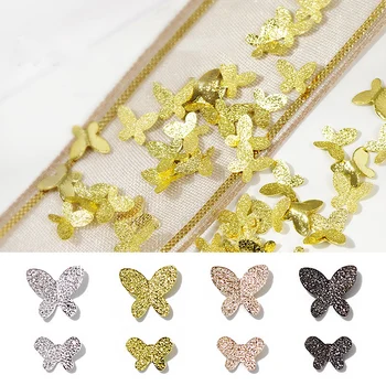 

10 pcs Nail Art 3D Metal Butterfly Mixed Size Matte Metallic Rose Gold Charms Nail Jewelry DIY Manicure Decoration