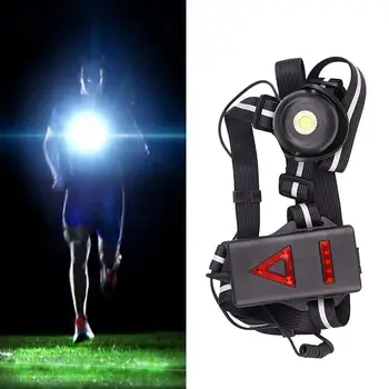 

Outdoor Night Running Lights Back Warning Light 2 Modes For Camping Hiking USB Running Flashlight Running Light