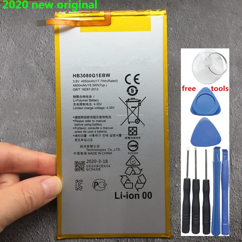 2020 новый оригинальный 4800mAh HB3080G1EBW для Huawei MediaPad T1 10 Pro|Аккумуляторы мобильных