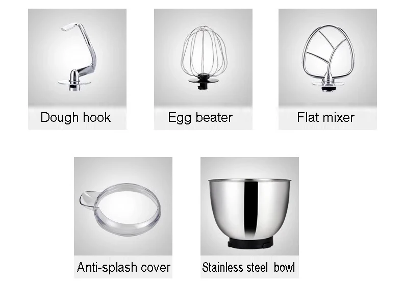 JIQI 4L נירוסטה קערת חשמלי מזון Stand מיקסר שף מילקשייק מקצף שמנת ביצת Whisk בלנדר עוגת בצק לישה