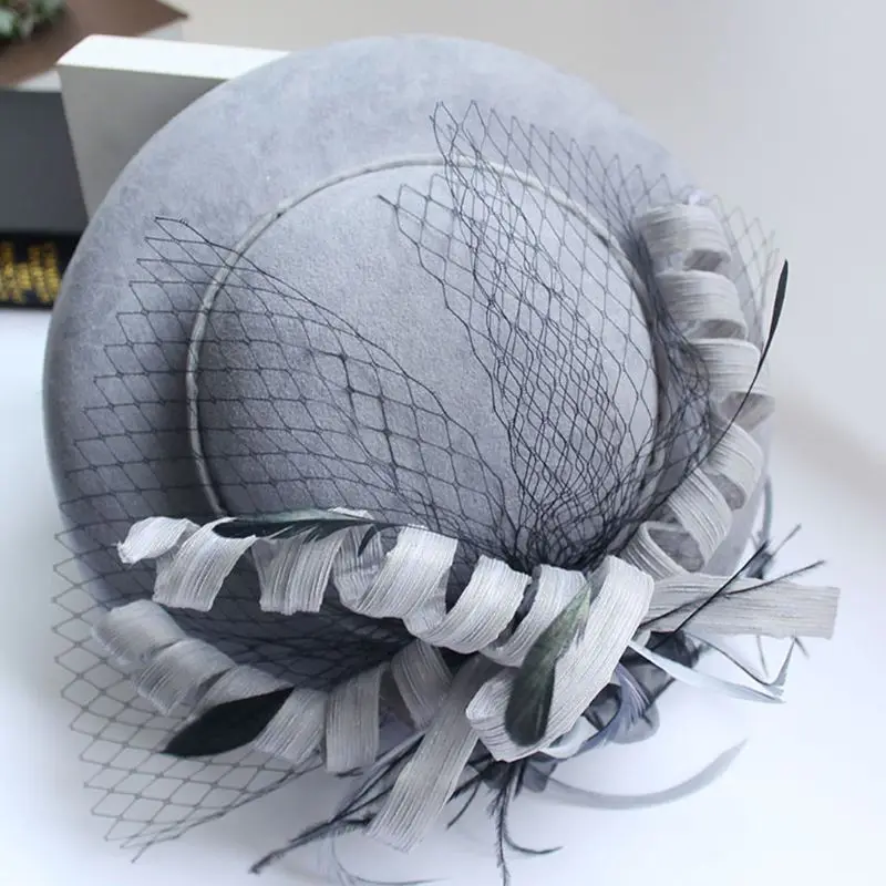 Для женщин, вуалетки, Pillbox Hat, бархат, кружево, жаккард, мини, перо, топ, кепка, коктейль, чай, вечерние, сетка, лента, заколка для волос, банкетный костюм
