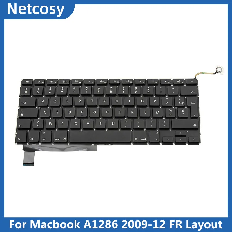 Netcosy для Macbook A1286 FR Замена клавиатуры для MacBook Pro A1286 2009 2010 2011 2012 ноутбук FR стандартная клавиатура
