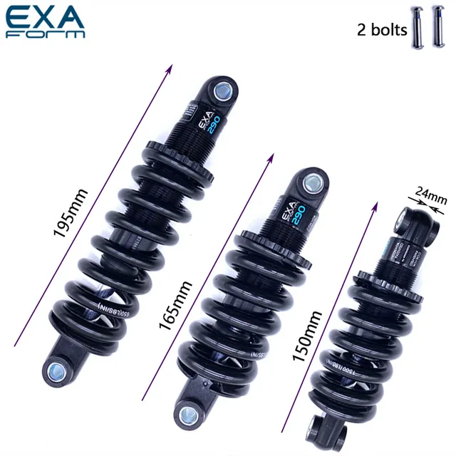 KS EXA Form 290 Bicycle Shock Absorber Rear Shocks 125 150 165 190mm for  Downhill CX MTB Moutain Bike Electric Scooter 650LBS