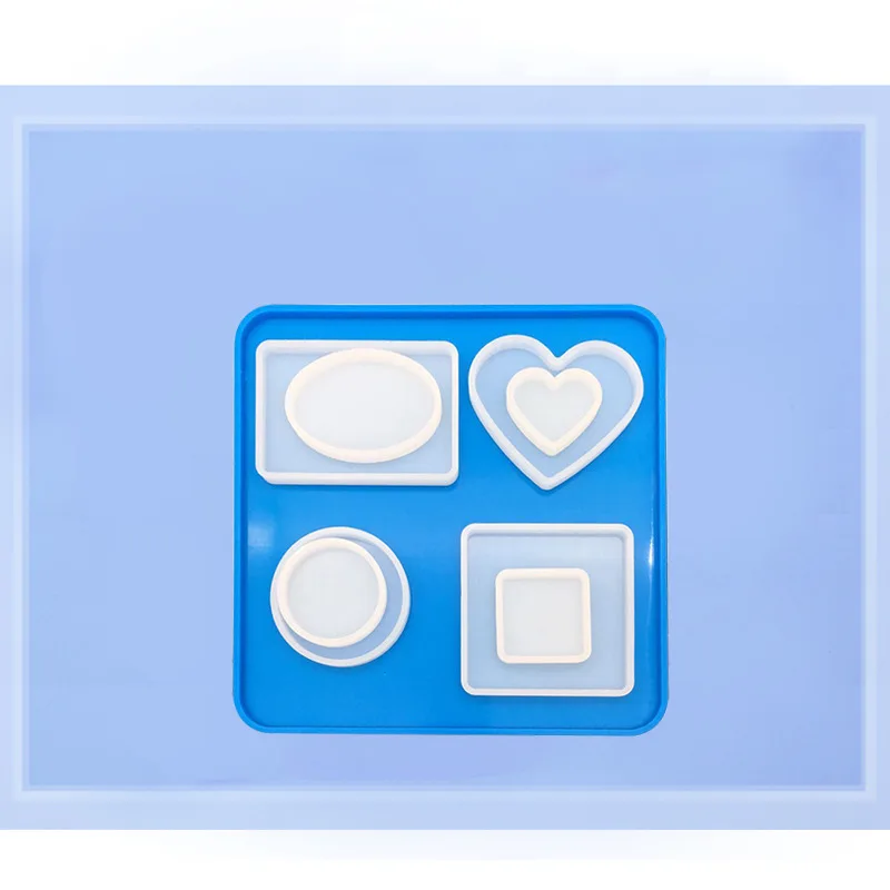 

DIY Crystal Epoxy Pressure Mud Guard Mould Rectangular Mirror zobo fang yuan Pressure Mud Guard Epoxy Tabletop Silica Gel Gypsum