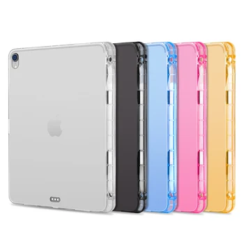 

Transparent Cover Case For iPad Pro 11 & 12.9 2018 Slim Silicon Soft TPU With Pencil Slot Tablet Case For iPad Pro 11 12.9 2020