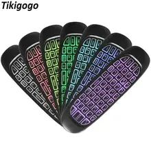 С подсветкой C120 красочная подсветка 2,4G беспроводная мышь с клавиатурой пульт дистанционного управления для Android Smart tv Box Windows компьютер