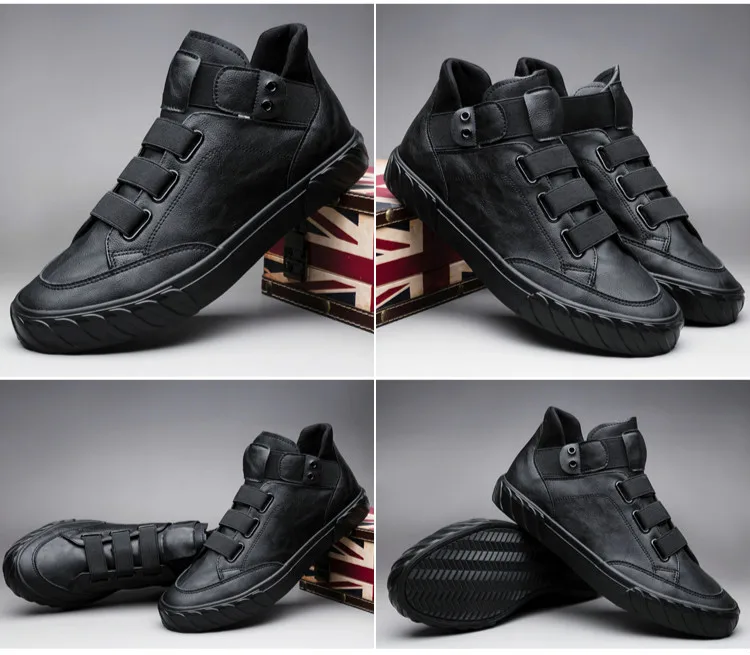 Brand New Men s Leather Shoes Korean Trend Comfortable Loafer Men Shoes British Fashion Men High