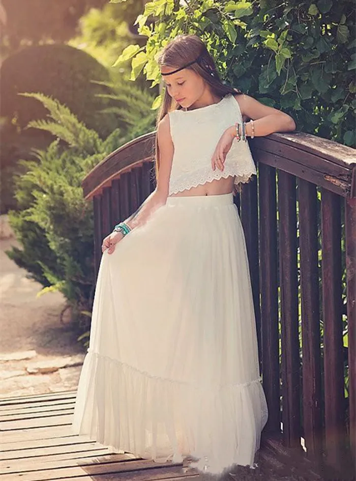 Новое поступление, два предмета, шифоновое платье с цветочным узором для девочек, для свадьбы в стиле бохо, для первого причастия, уникальные платья, Новое поступление