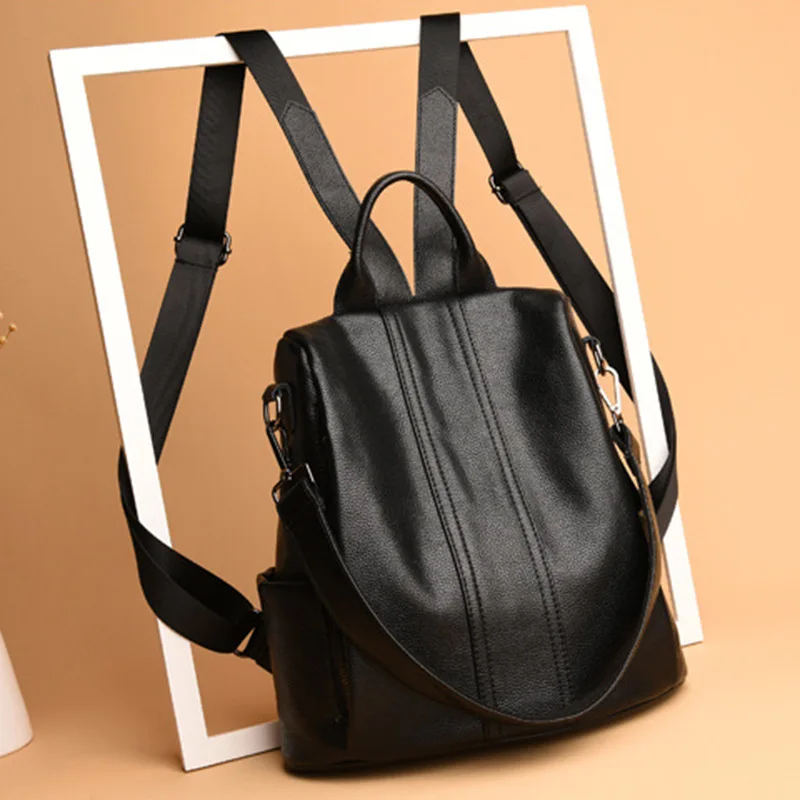 

Bag Women's 2018 New Style Women's Genuine Leather Korean-style Fashion Full-grain Leather Soft Leather WOMEN'S Backpack
