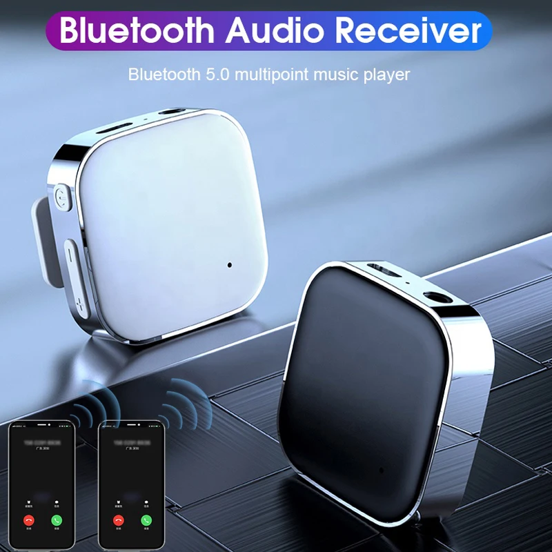 Bluetooth 5 0 Receiver Wireless 3 5mm AUX Adapter for Phone Headphone Dual Connect Audio Receiver With Microphone