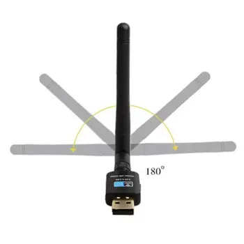 

Dual Band WiFi Adapter Receiver 600mbps 2.4GHz/5.8GHz LAN Card Net-work Card for Desktop Laptop PC