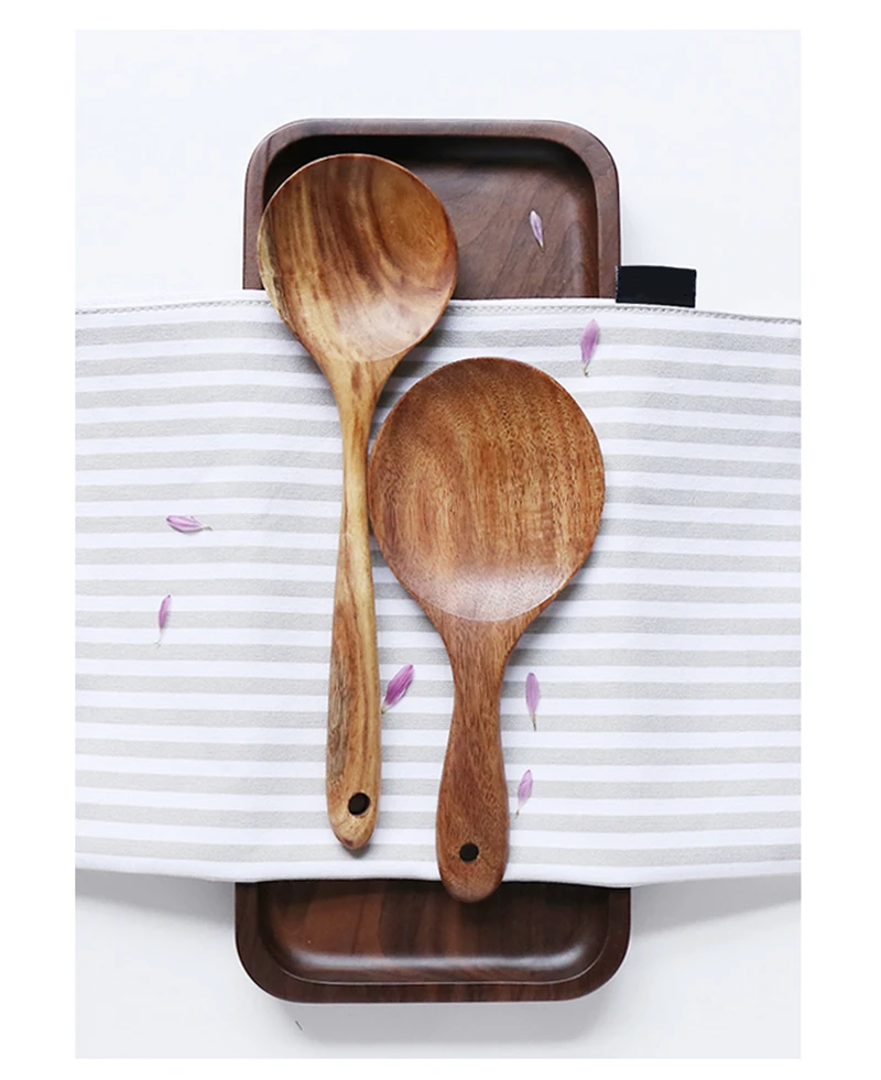 Teak Natural Wood Tableware Spoon Colander Spoon Special Soup Skimmer