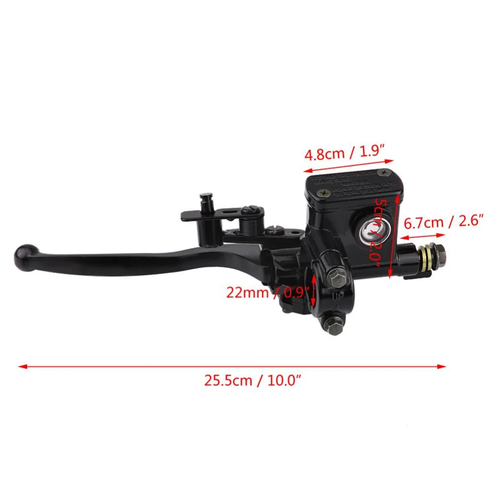 7/8" 22mm Front Left Brake Clutch Master Cylinder Lever Pump for 50cc 110cc 150cc Quad Bike ATV Aluminum Alloy Motorcycle Parts