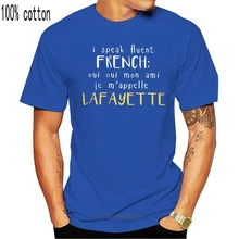 Mówię płynnie po francusku Oui Oui Mon Ami Je M Appelle Lafayette Tshirts tanie i dobre opinie CASUAL SHORT CN (pochodzenie) COTTON Cztery pory roku Na co dzień Z okrągłym kołnierzykiem 2018 men women Sukno Drukuj