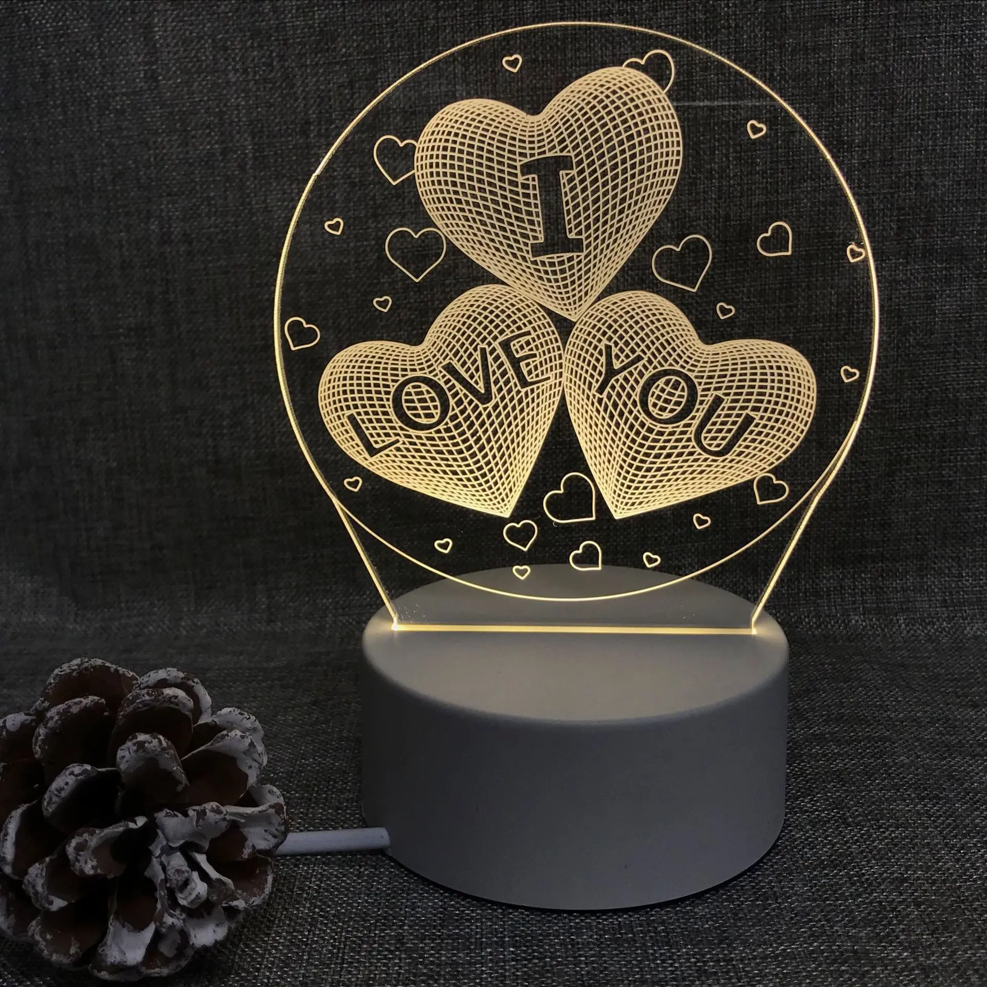 

Bedroom Decoration Night light Creative LED I LOVE YOU Heart Lamp Valentines' Day Wedding Party Birthday-Gift Cool
