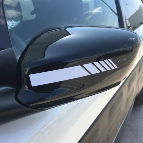Зеркало заднего вида в полоску Виниловая наклейка для Dodge Journey JUVC зарядное устройство DURANGO CBLIBER SXT Дротика Ram 1500 Challenger - Название цвета: Серебристый