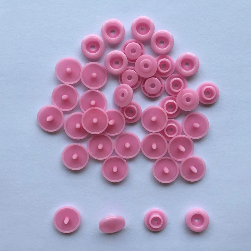Description Picture 5 of item50 Sets Round Snaps Buttons For Bib T5 Plastic Press Button Fastener Snap For Clothes Accessories DIY Crafts 24Colors
