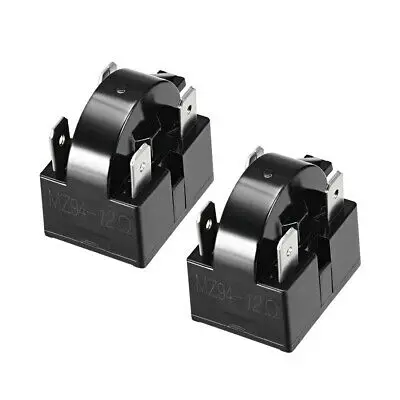 

2 Pcs 12 Ohm 4 Pin Refrigerator PTC Starter Relay Black