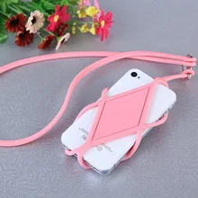 Универсальный силиконовый для мобильных телефонов ремешок держатель чехол для телефона шейный ремень ожерелье слинг для мобильного ремень для телефона