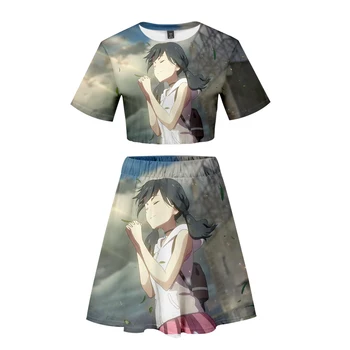 

Weathering with you Animated film comfortable Trend Set two-Piece Women's Fashion Summer New Women's Fashion Casual Summer