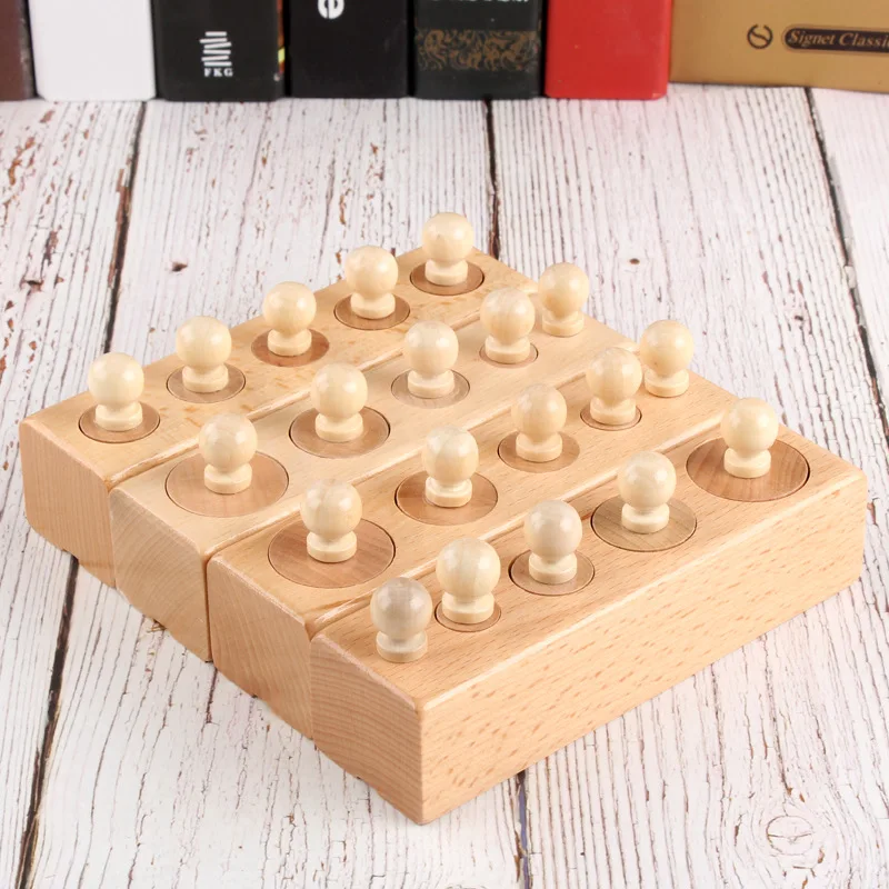

Montessori Educational Teaching Aids Socket Cylinder Small Training Children Observation Ability Baby Educational Toy