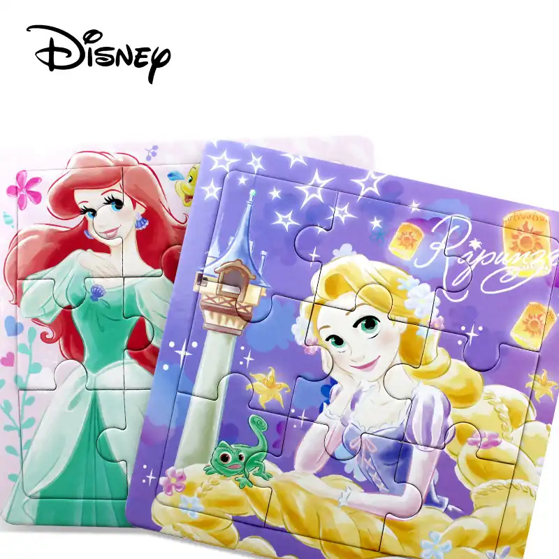 ディズニープリンセス漫画のパズル個子供の教育玩具創造磁気冷凍マグネット氷紙子供ミッキー パズル Aliexpress