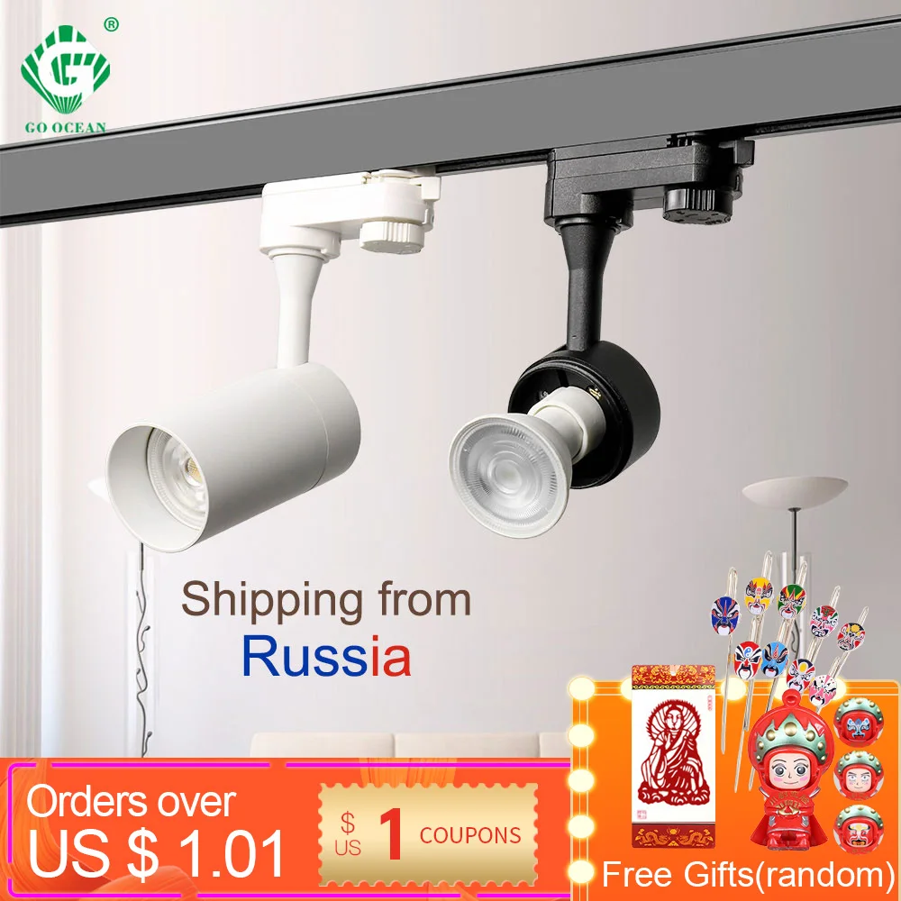 

GU10 Rail Light 2 3 4 Wire phase Spotlights Clothes Shop Store Luminaire Loft Tracking Rail LED Track Lights