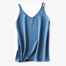 Июля SMTWB Новинка весны рубашка без рукавов тонкий твердый Цвет с вязаным жилетом; сужающаяся к талии футболка сексуальная одежда на бретелях с v-образным вырезом; топы