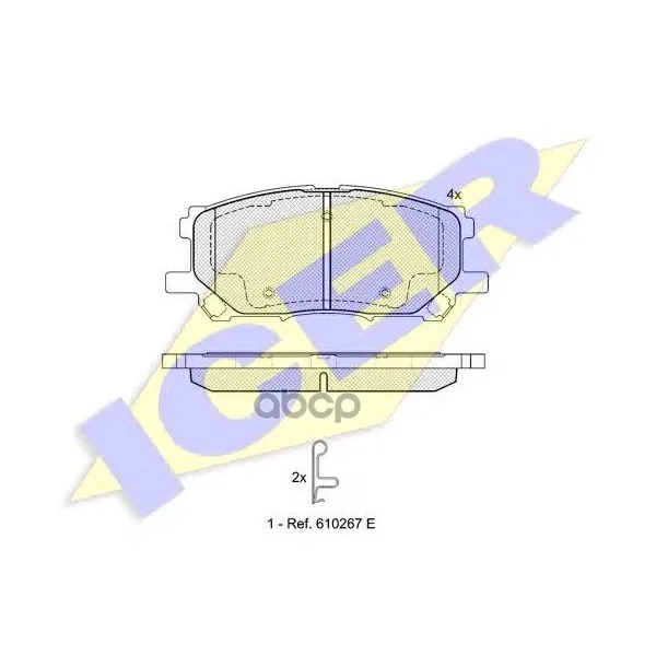 181584_колодки Дисковые Передние! Lexus Rx300 All 03 Icer 181584 Icer арт. 181584