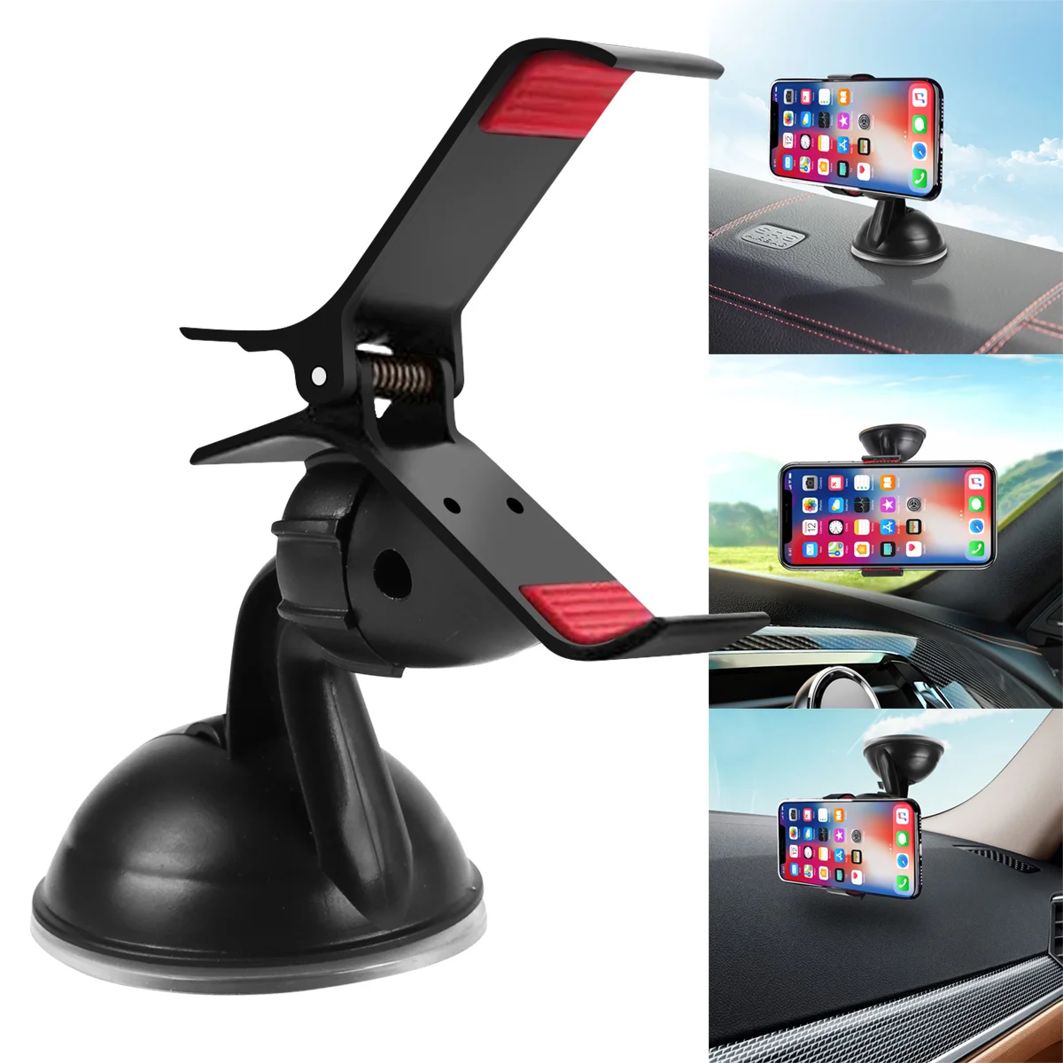 360 Flexible Car Auto Windshield Clip Mount Phone Holder Stand Bracket