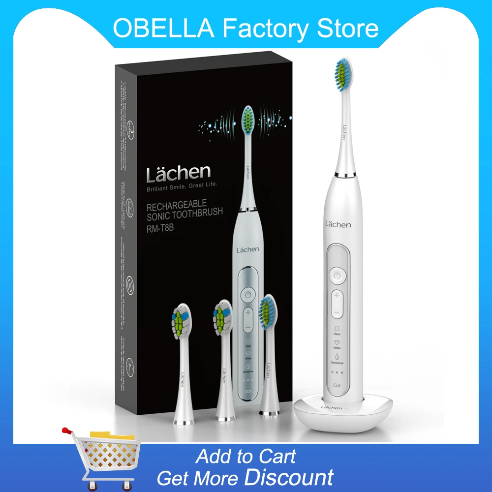 

Lachen T8B automatic toothbrush Waterproof Electric Toothbrush USB Rechargeable Upgraded Sonic Electrric Toothbrush Ultrasonic