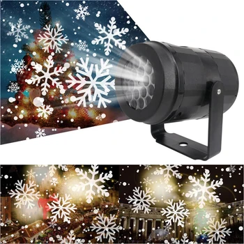 

LED Stage Lights LED Snowflake Light White Snowstorm Projector Christmas Atmosphere LEDFestive Holiday Family Party Special Lamp