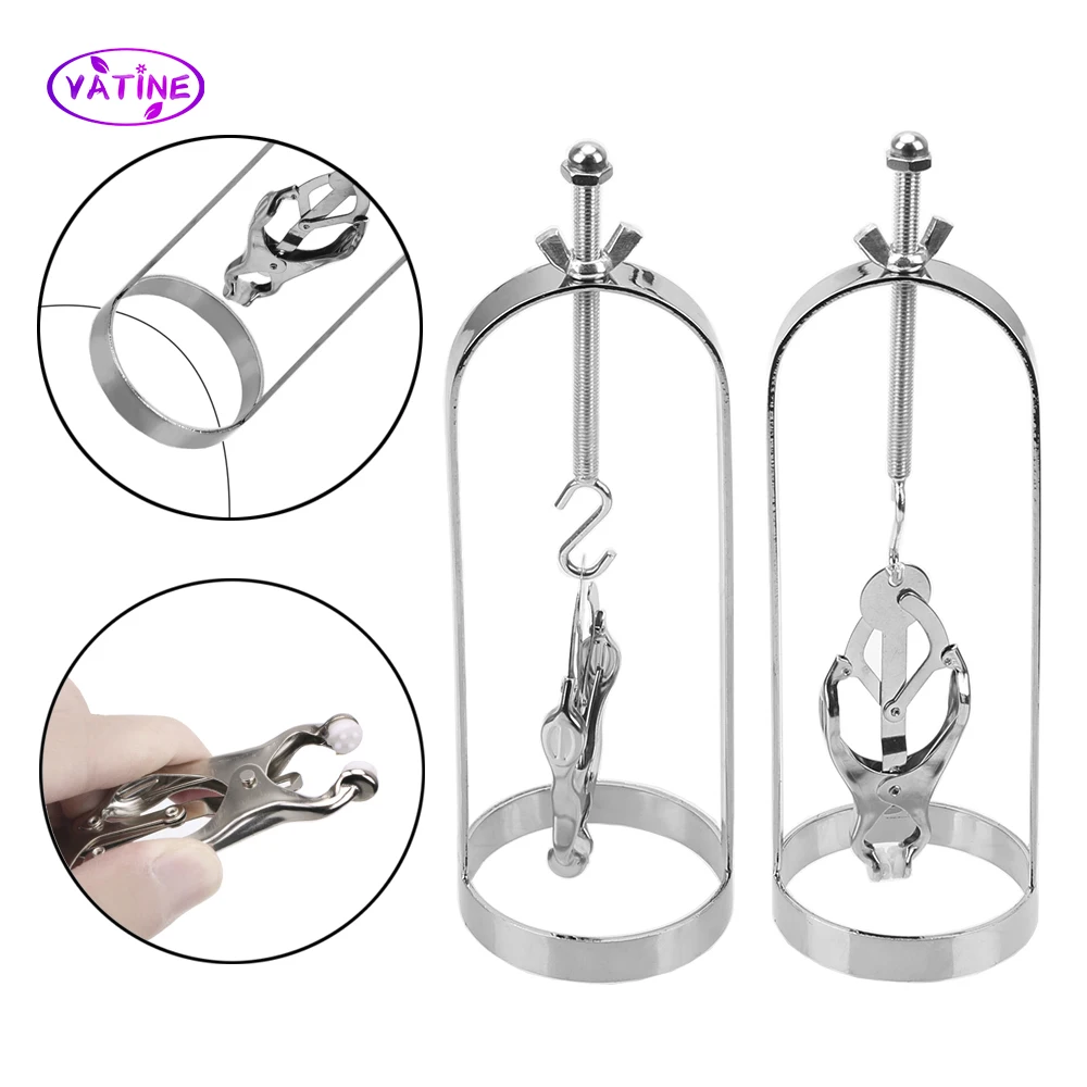 Nipple Sex Toys Nipple Clamps Metal Nipple Clamps for Women Breast Cage Bondage Set