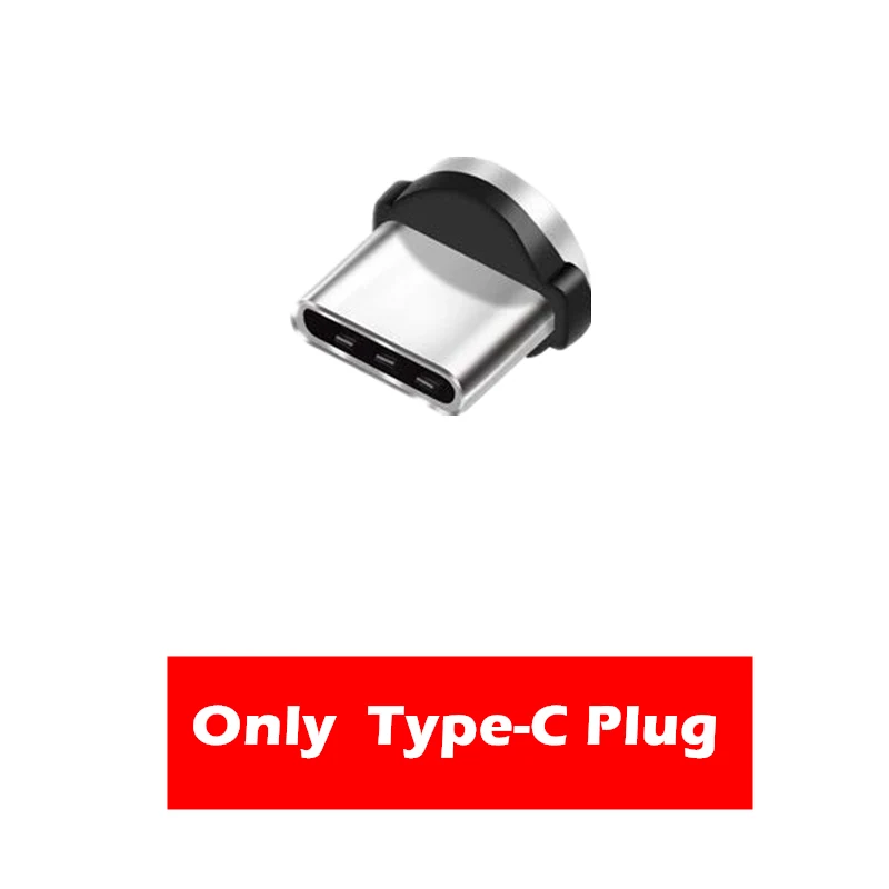 Верхний Магнитный кабель для быстрой зарядки для iphone/Micro USB/type-C, зарядное устройство для iphone 6, 7, 8, x, для Samsung s10 Redmi 4, 5, 6 - Цвет: Only Type C Plug