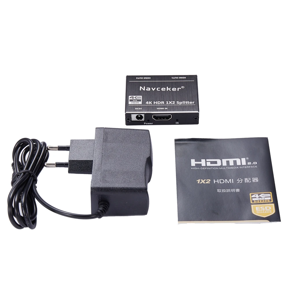 Сплиттер ProAV 4K UHD HDMI 2 0 1x2 сплиттер HDCP HDR HDMI2.0 для Blu Ray DVD PS3 PS4|Кабели HDMI| |