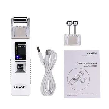 

USB Rechargeable Ionic Face Cleaner Machine Skin Whiting Face Roller Massager Anti-aging Skin Rejuvenation Blackhead Wrinkle