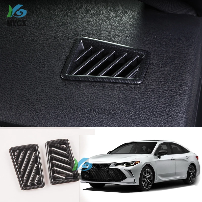 

For -Toyota avalon 2019 2020 ABS Carbon fiber 2PCS Carbon FiberStyle Air Conditioner Vent Trim Sticker 2Pcs