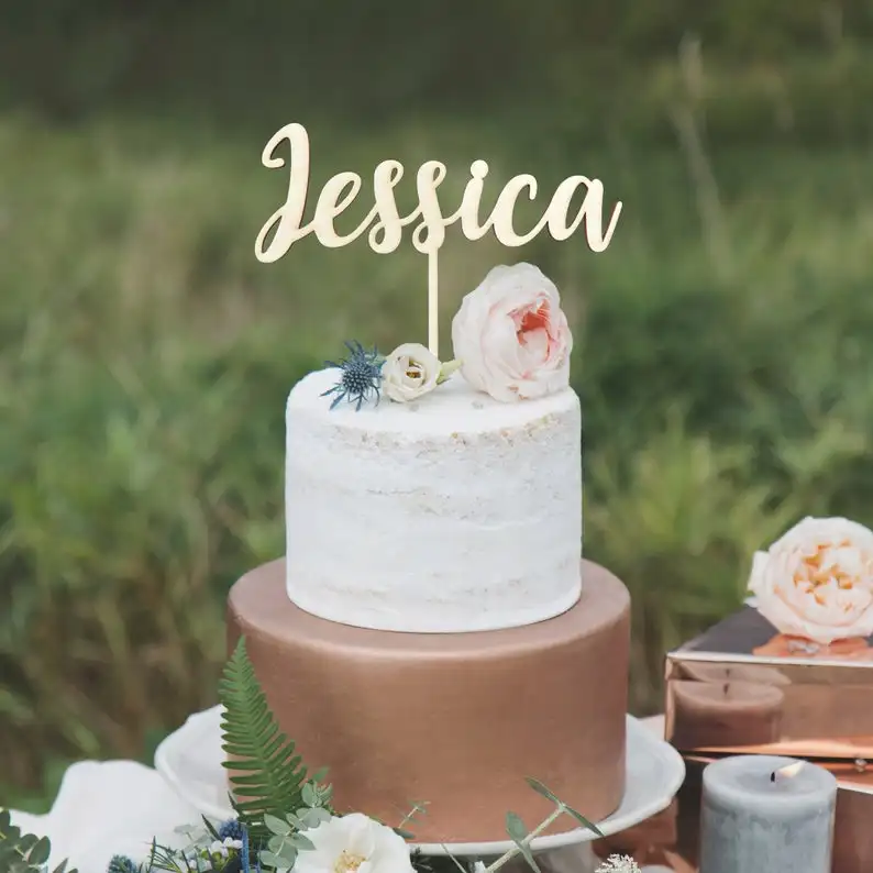 Decoration De Gateau A Personnaliser Avec Nom Et Anniversaire Decoration De Gateau Aliexpress