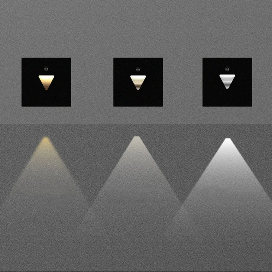 

Outdoor Waterproof LED Step Light 3W LED Wall Corner Light Aluminum Indoor Recessed LED Stair Footlight Pathway Stairway Light