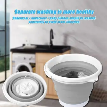 

3 IN1 Mini Turbo Washing Machine USB Portable Washing Machine with Foldable Clean turbo artifact