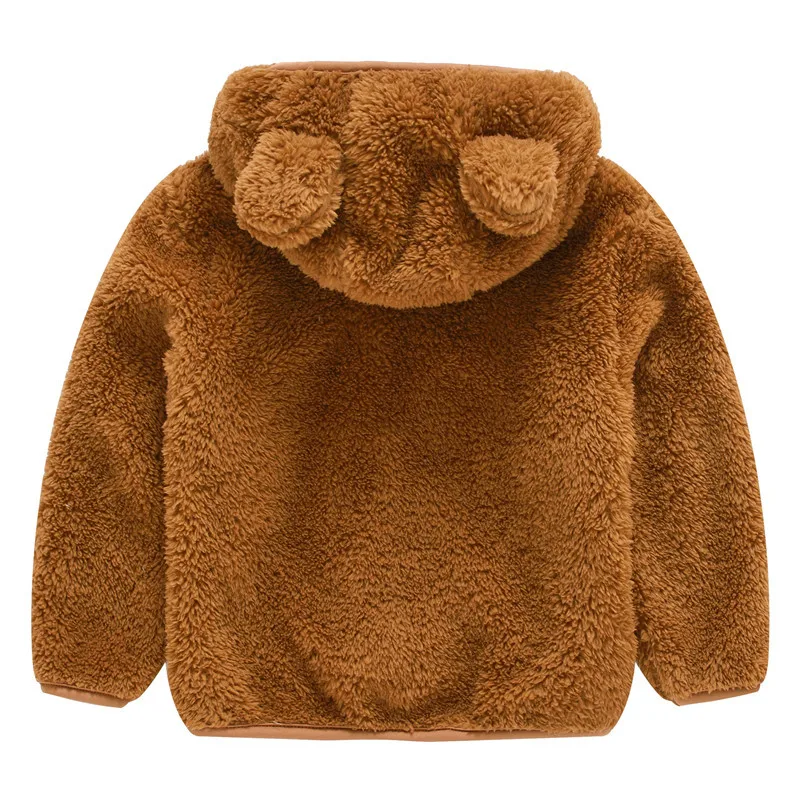 Autumn Baby Boys Hooded Jackets For Kids Clothes Girls Cartoon Plush Coats Jackets Casual Toddler Girl Zipper Jacket Outerwear (3)